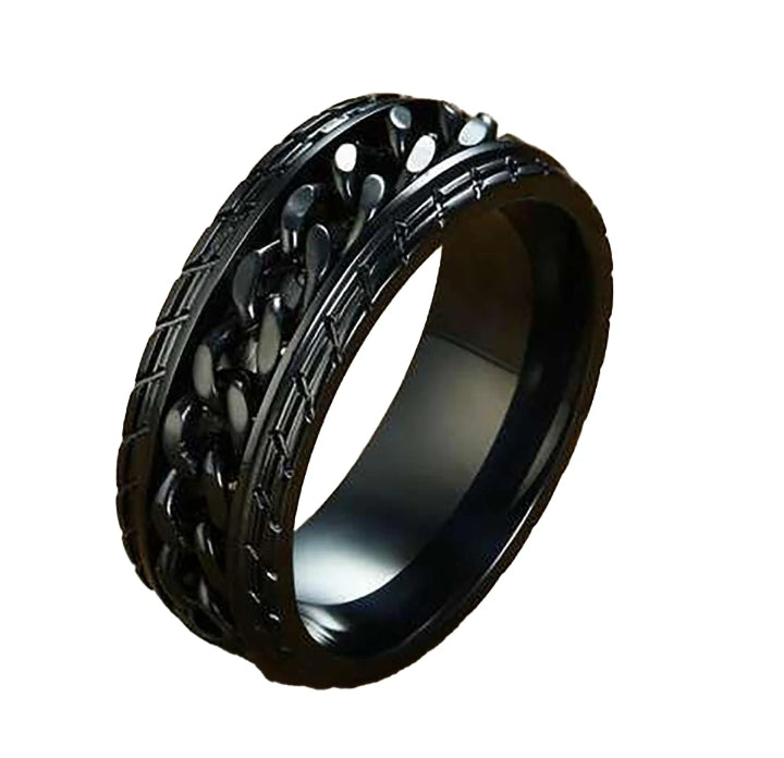 1PS/ VIRSL PLATIMIUM SPINNER RING FOR MENAND BOY